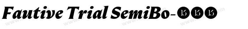 Fautive Trial SemiBo字体转换